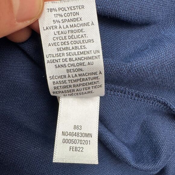 Nordstrom Tech-Smart Performance Polo Shirt Mens XL Navy Blue Short Sleeve Golf - Picture 6 of 11